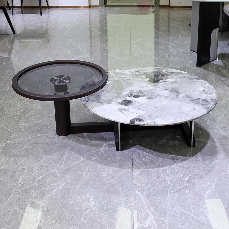 Wholesale Luxury Modern Coffee Tables Glass &amp; Sintered Stone for Office Home