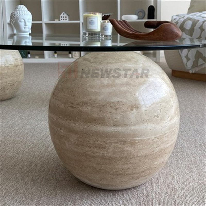 Nordic Luxury Marble Coffee Table Square Glass Table Top Customized Legs Travertine Coffee Table