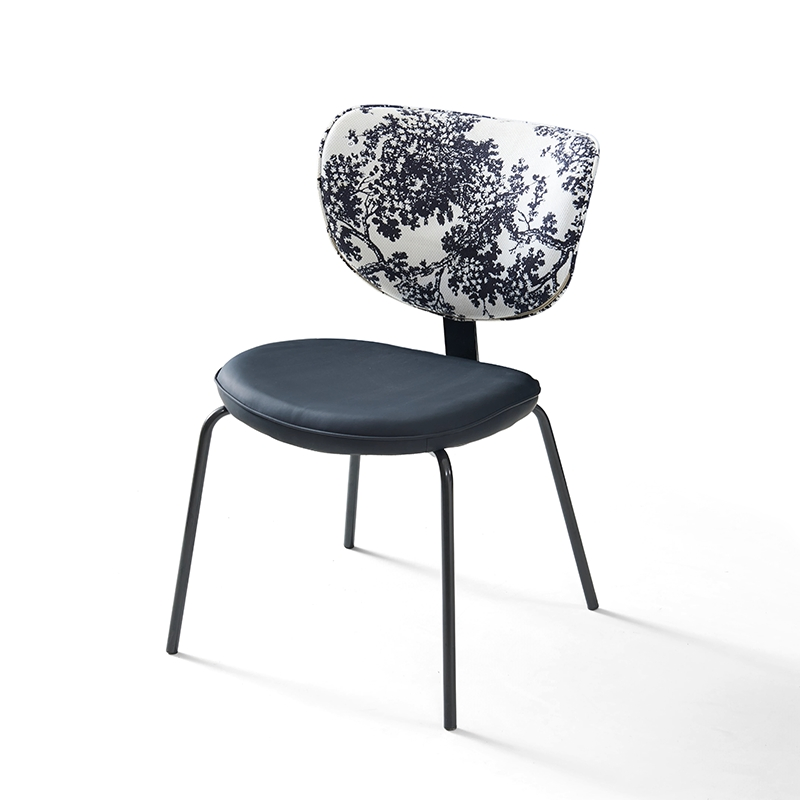 Trendy Wood and Stainless Steel Dining Room Furniture Table Chair