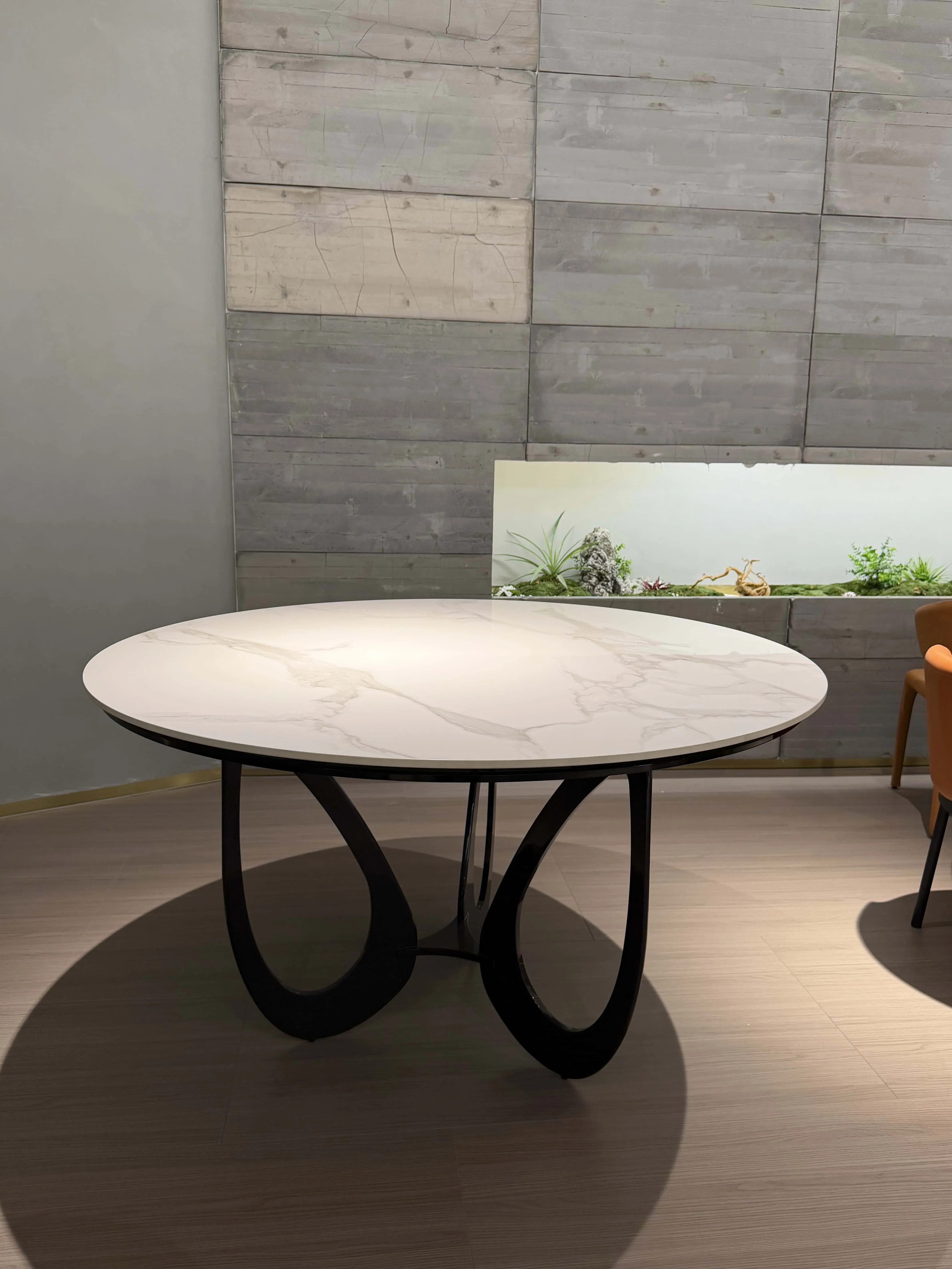 Luxury Modern Marble Dining Table Set Minimalist Kitchen Round Extendable Table with Chairs for Home