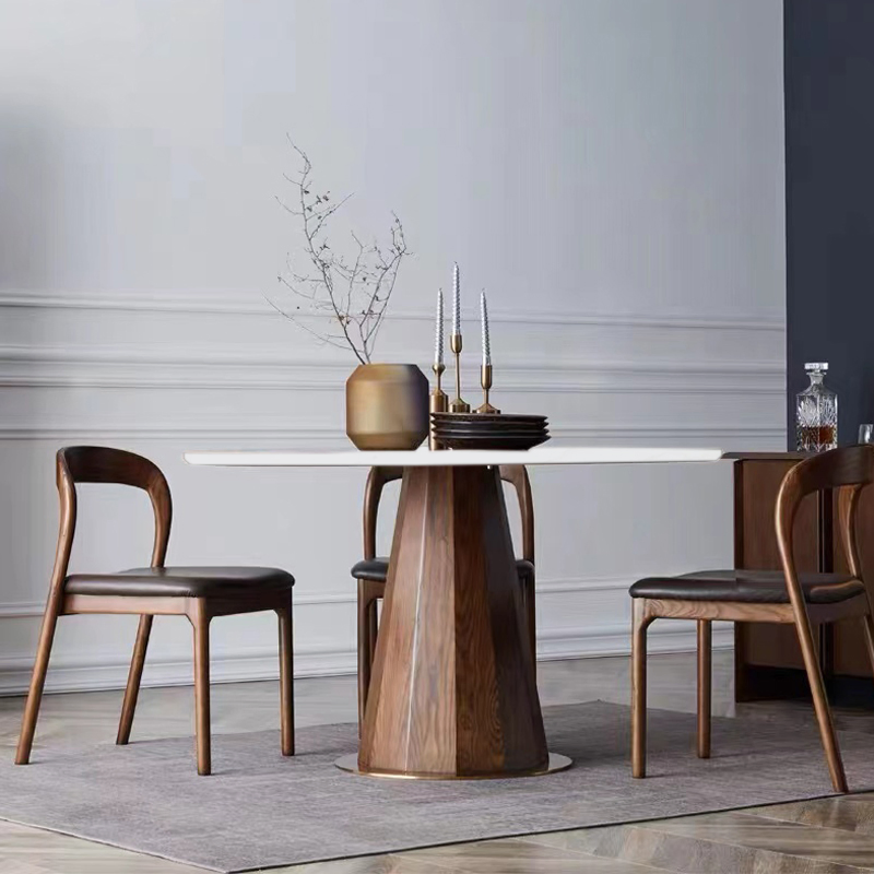 High Quality Elegant Luxury Dining Room Furniture Set Modern Restaurant Kitchen Wooden Dining Chairs and Table