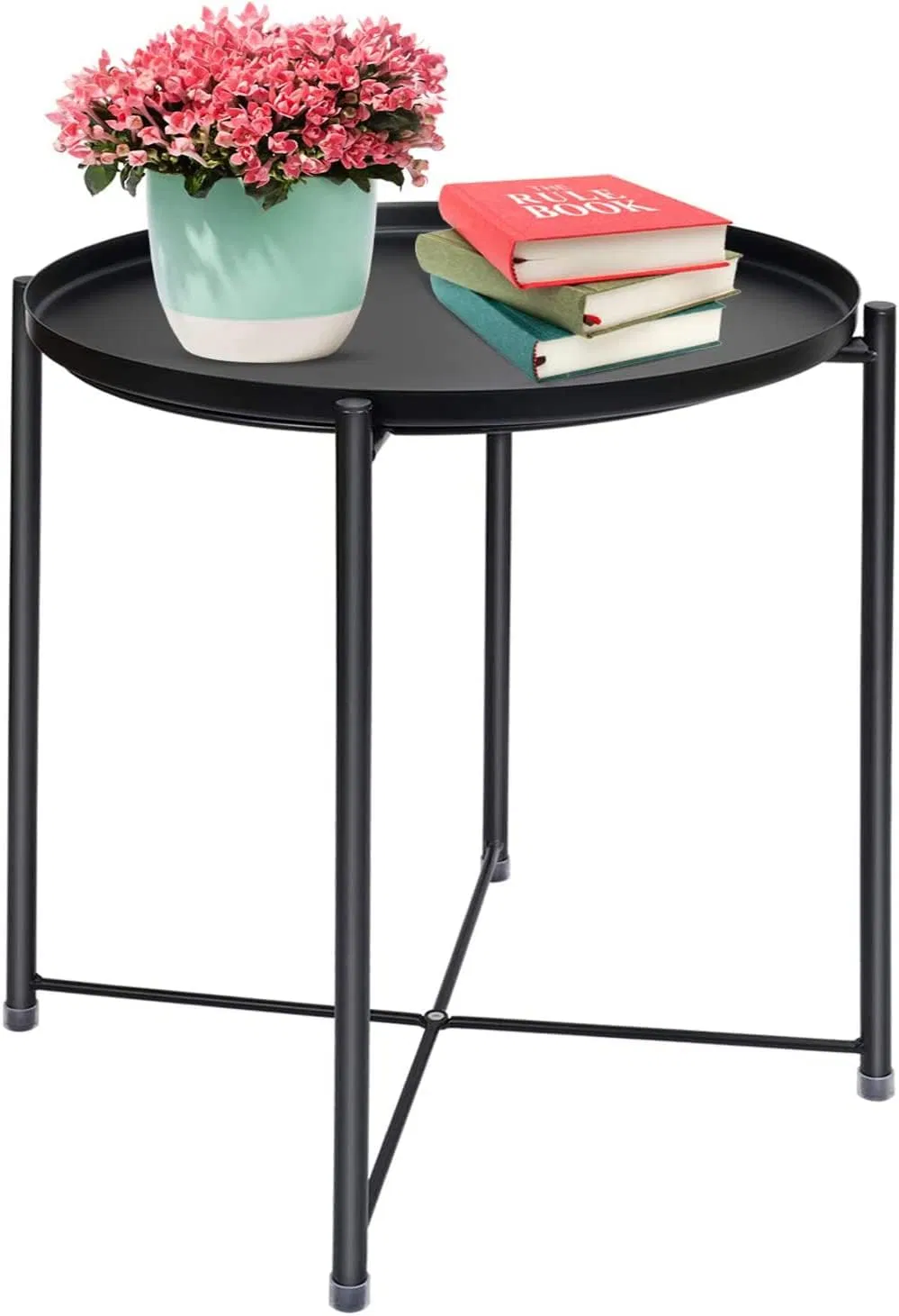 Stylish Lightweight Side Table with Sturdy Frame Ideal for Bedroom, Patio and Small Apartment Decor