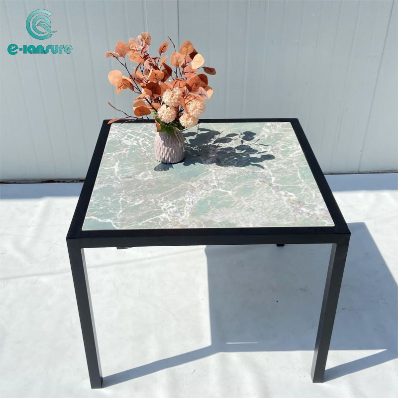 Simple Hot Sale Outdoor Garden Table Series Square Luxury Marble Dining Table for Home and Outdoor