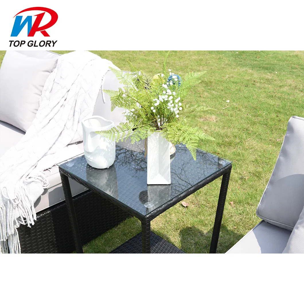 New Design Outdoor Waterproof Rattan Garden Patio Side Table