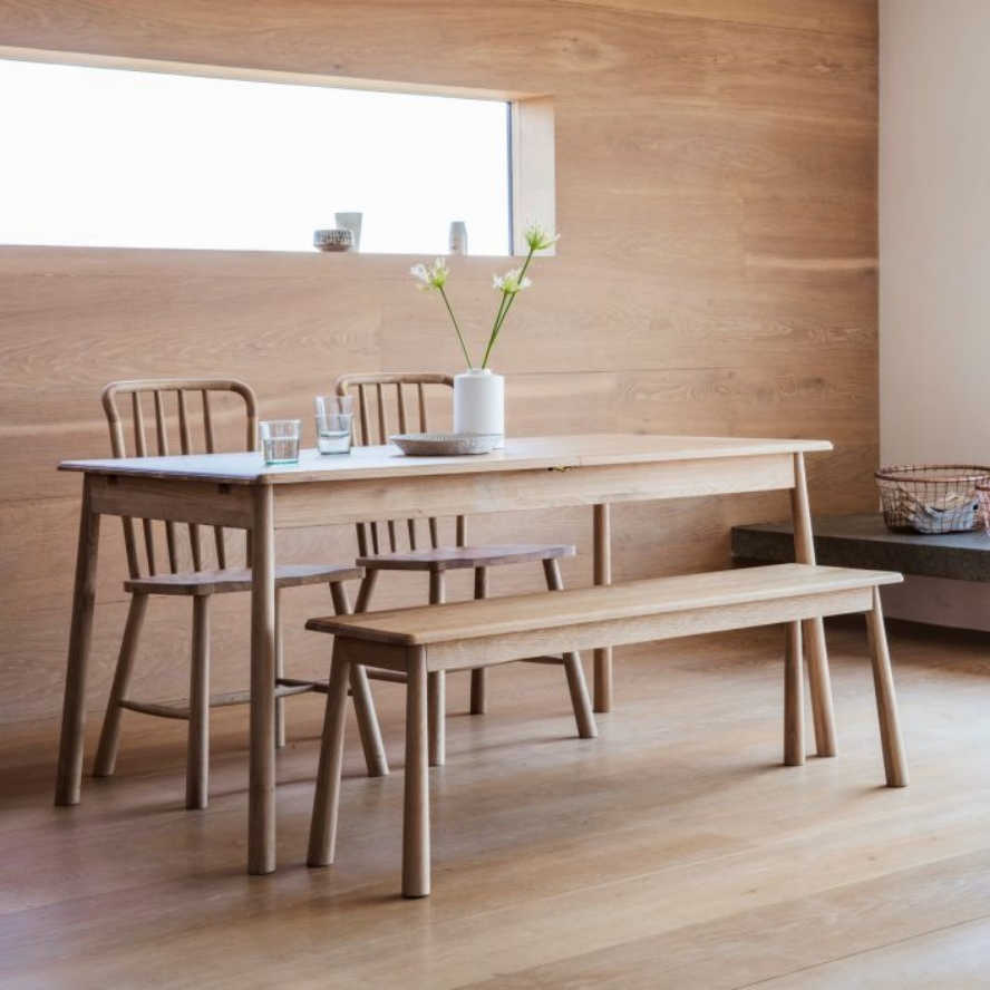 Nordic Solid Oak with Veneer Extendable Dining Table