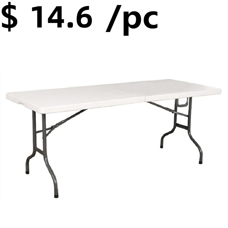 Outdoor PVC Plastic Party Camp Folding Rectangular Table Wedding Dining