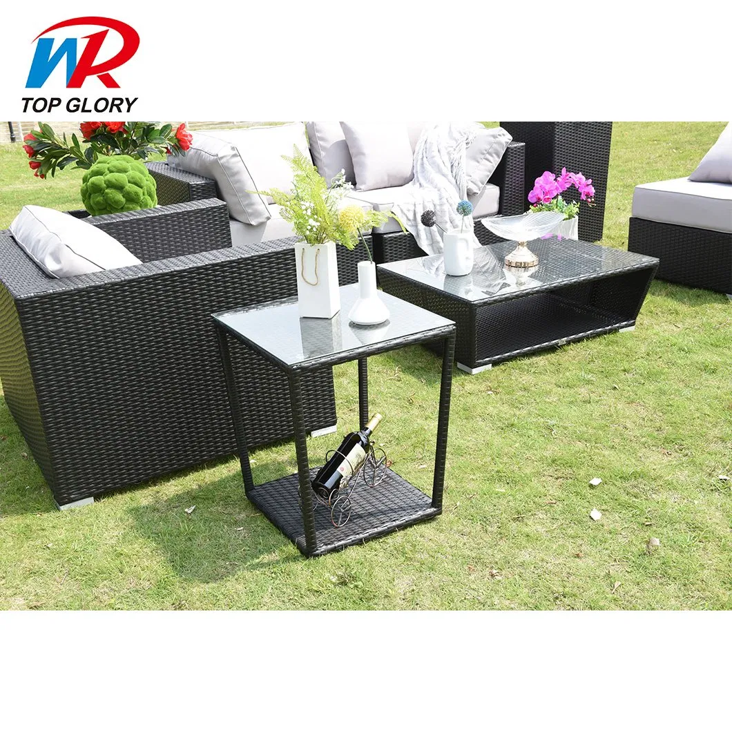 New Design Outdoor Waterproof Rattan Garden Patio Side Table