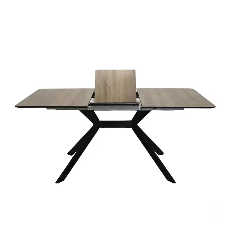 Dining Room 6 Seater Dining Table Set MDF Top Extendable Dining Table