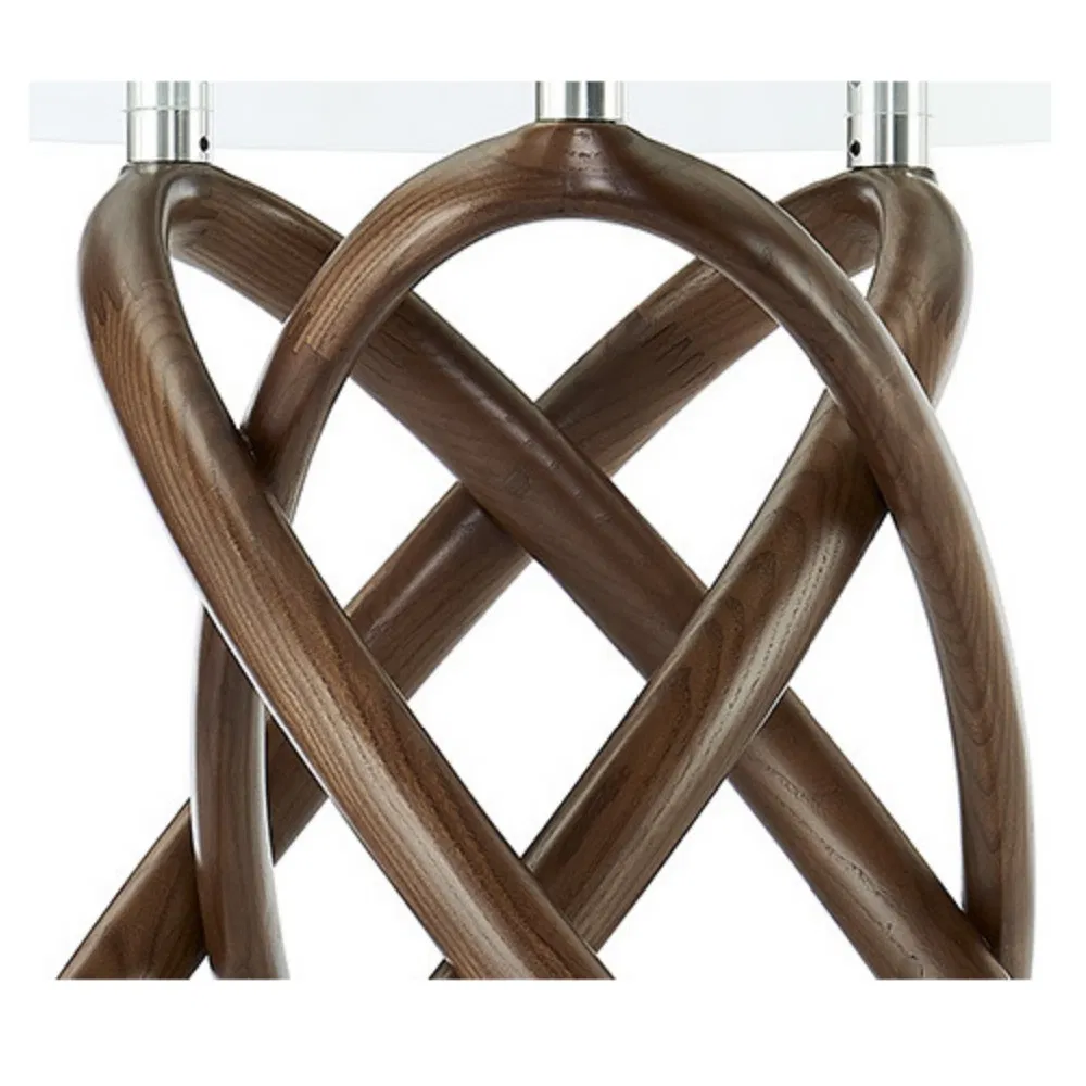 Modern Furniture Stylish Wooden Metal and Glass Design Lamp Contemporary Coffee Table