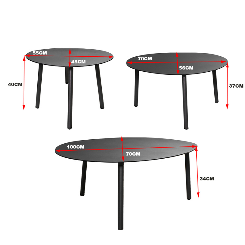 New Darwin Modern Customized China Outdoor Coffee Metal Side Patio Garden Table