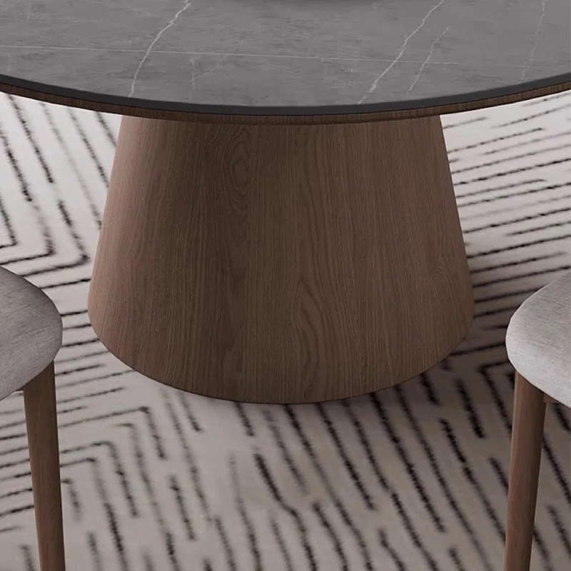 Dining Table and Chair Set Luxury Modern Wooden Texture Restaurant Home Furniture Dining Room Wooden Dining Table Set