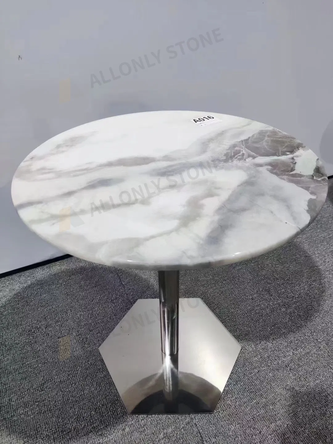 Bedside Sofa Small Accent Living Room Furniture Modern Marble Coffee Side Table with Stainless Leg