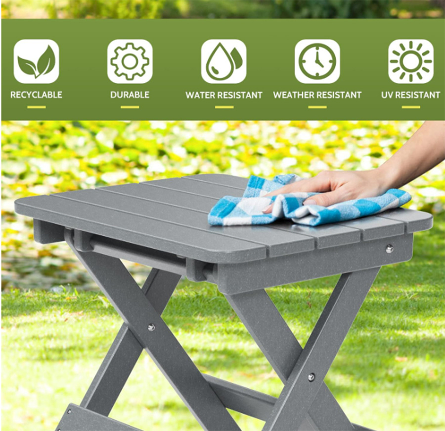 Outdoor Garden Foldable Side Table Patio End Table