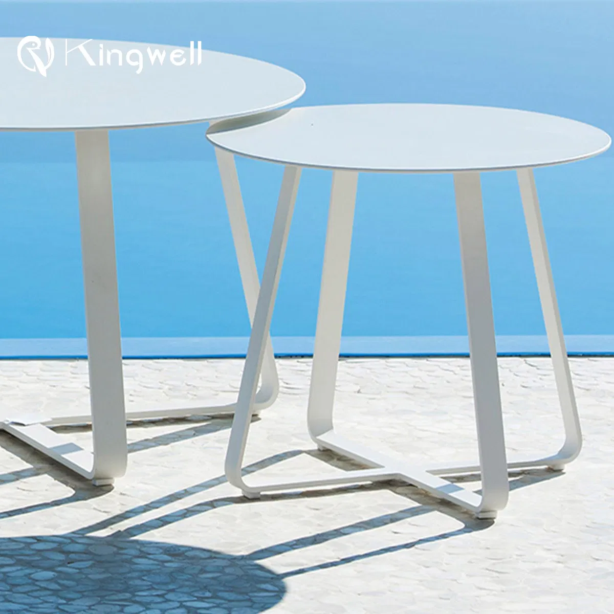 Simple Design Outdoor Aluminum Patio Coffee Side Table Outdoor Table for Cafe