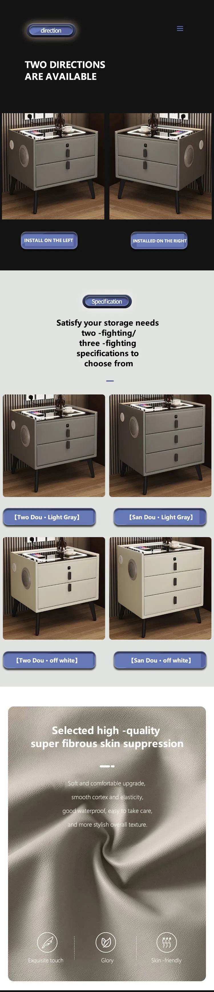 Smart Bedside Table View 7