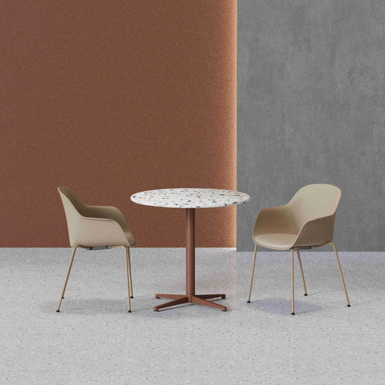 Round Side Table Light Wood End Table with Woven Detail Four Metal Legs Design Living Room Accent Table Sofa Side Table Bar Table