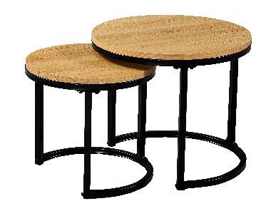 Living Room Furniture Living Side Table Set of 2 Nesting Coffee Table
