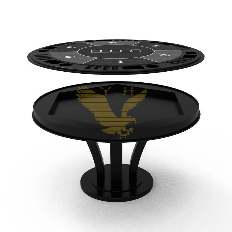 Double Side Round Wooden Reversible Dining Poker Table Texas Table De Poker
