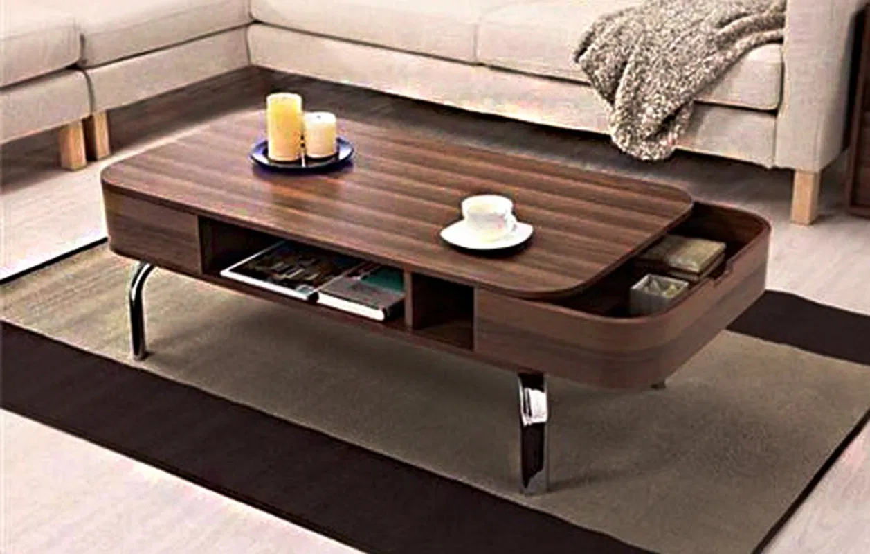 Urban Loft Concrete Coffee Table with Industrial Steel Base Minimalist Black Tempered Glass Coffee Table with Floating Shelf