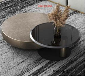 Unique Round Marble Glass Top Side Table Corner Tea Coffee Table