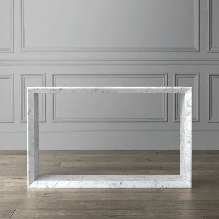 Modern Luxury White Marble Console Table
