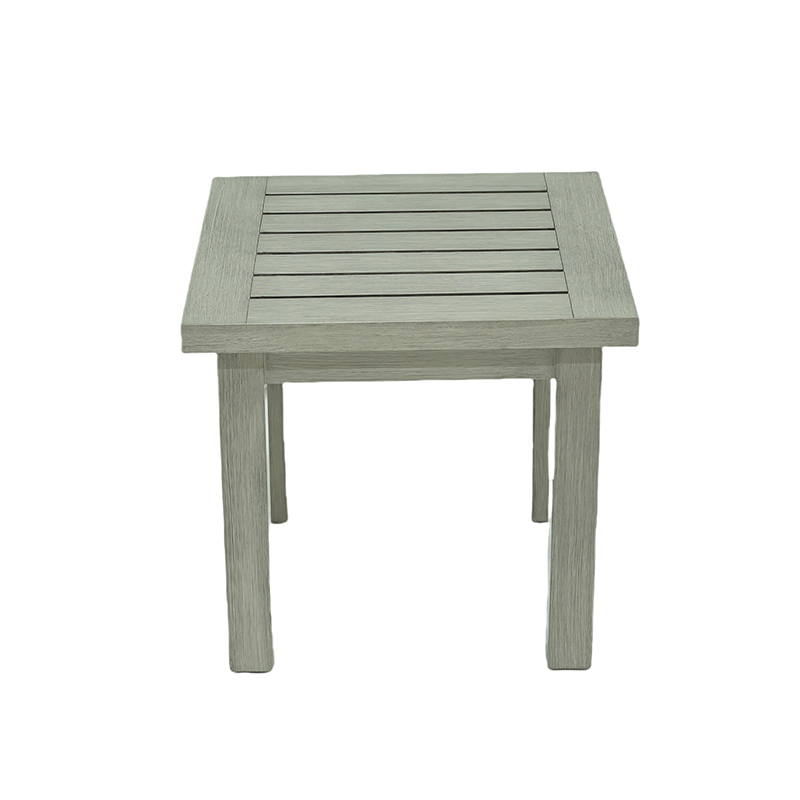 Weather Resistant Aluminum Outdoor Side Table for Patio Decor