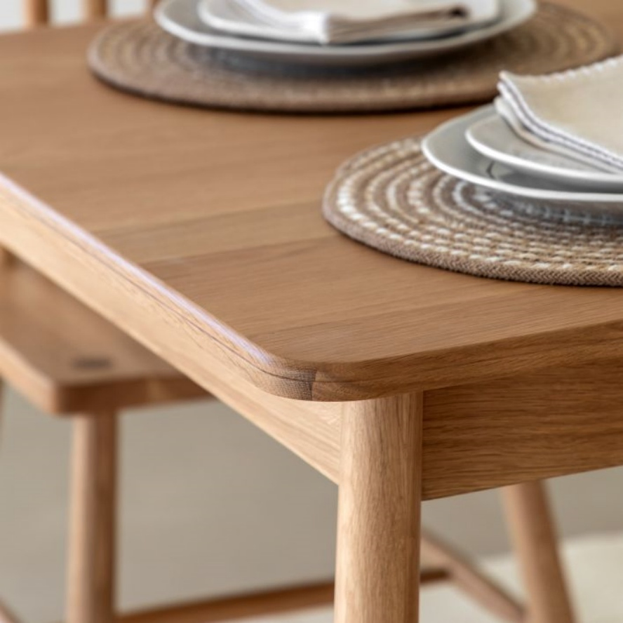 Nordic Solid Oak with Veneer Extendable Dining Table