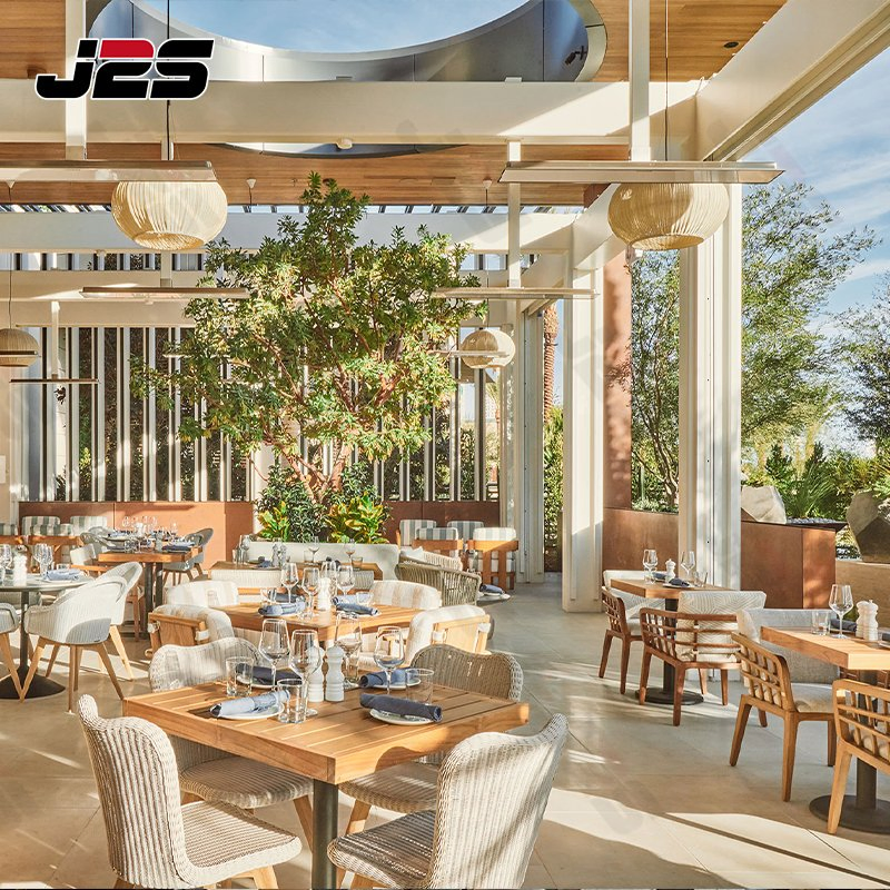 Comfortable High-End Restaurant Furniture Set with Wooden Table Options