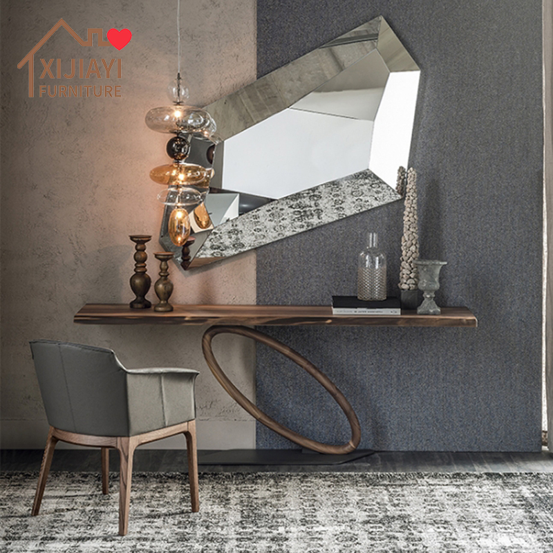 Xijiayi Customized Iron and Glass Console Table for Your Specific Dimension Requirements.