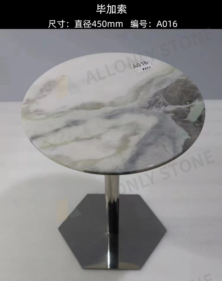 Bedside Sofa Small Accent Living Room Furniture Modern Marble Coffee Side Table with Stainless Leg