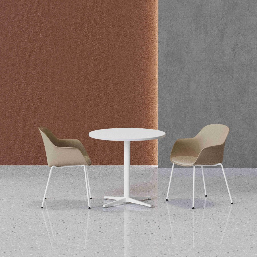 Round Side Table Light Wood End Table with Woven Detail Four Metal Legs Design Living Room Accent Table Sofa Side Table Bar Table