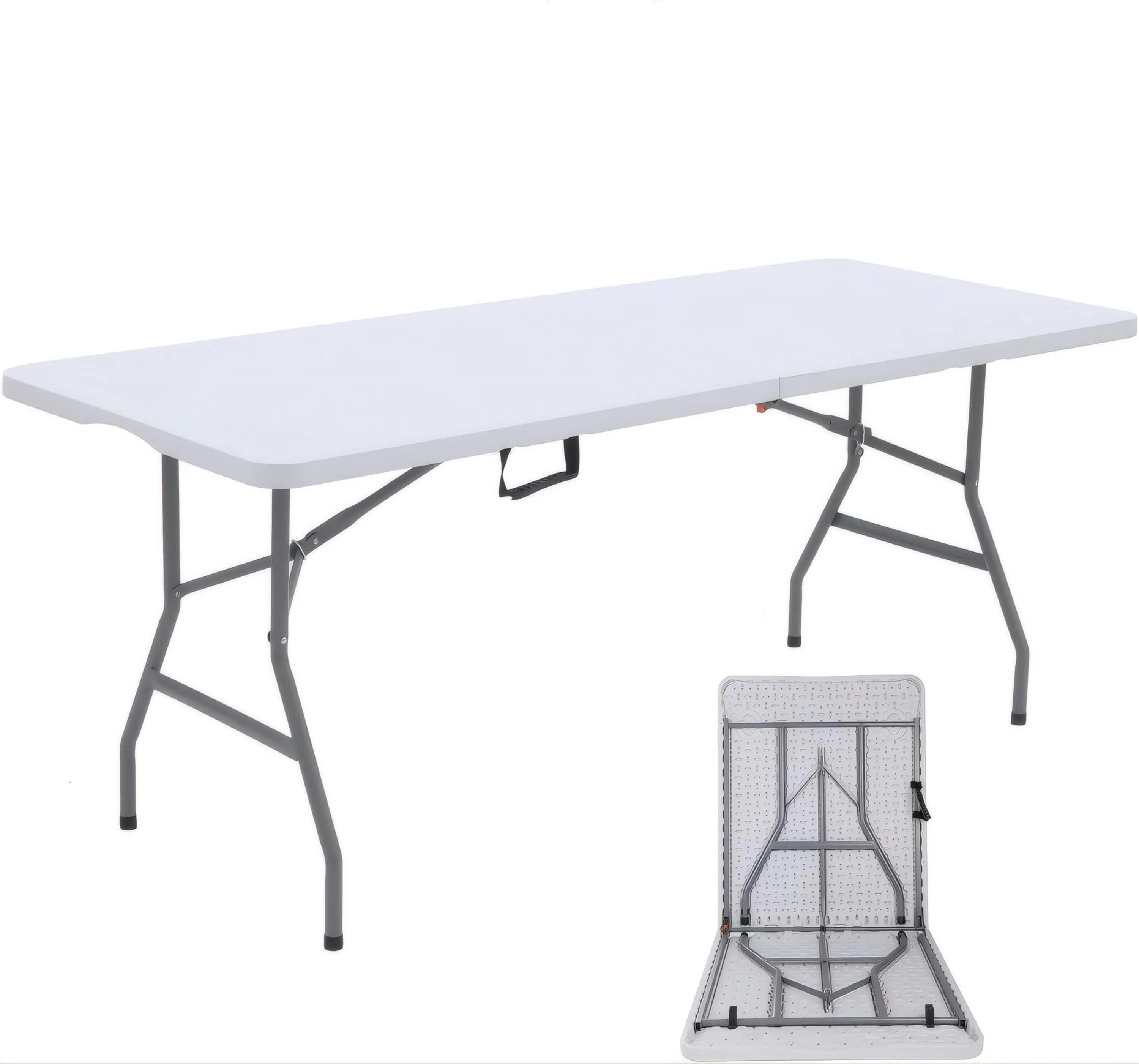 Cheap Rectangular 180 Cm 6 FT 6 Foot Party Events Dining Portable White 8FT 6FT Plastic Outdoor Folding Table