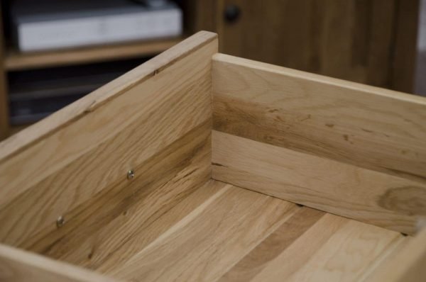 High Quality Modern Nordic Solid Oak Natural Wooden Console Table with 2 Drawers 1 Shelf, Used for Hallway, Living Room, Bedroom, Behind Couch/Sofa, Corridor