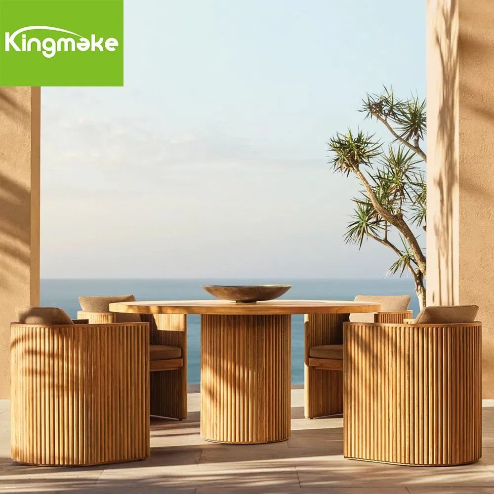 Luxury Premium Teak Table and Chairs High-End Finishes Outdoor Dining Set