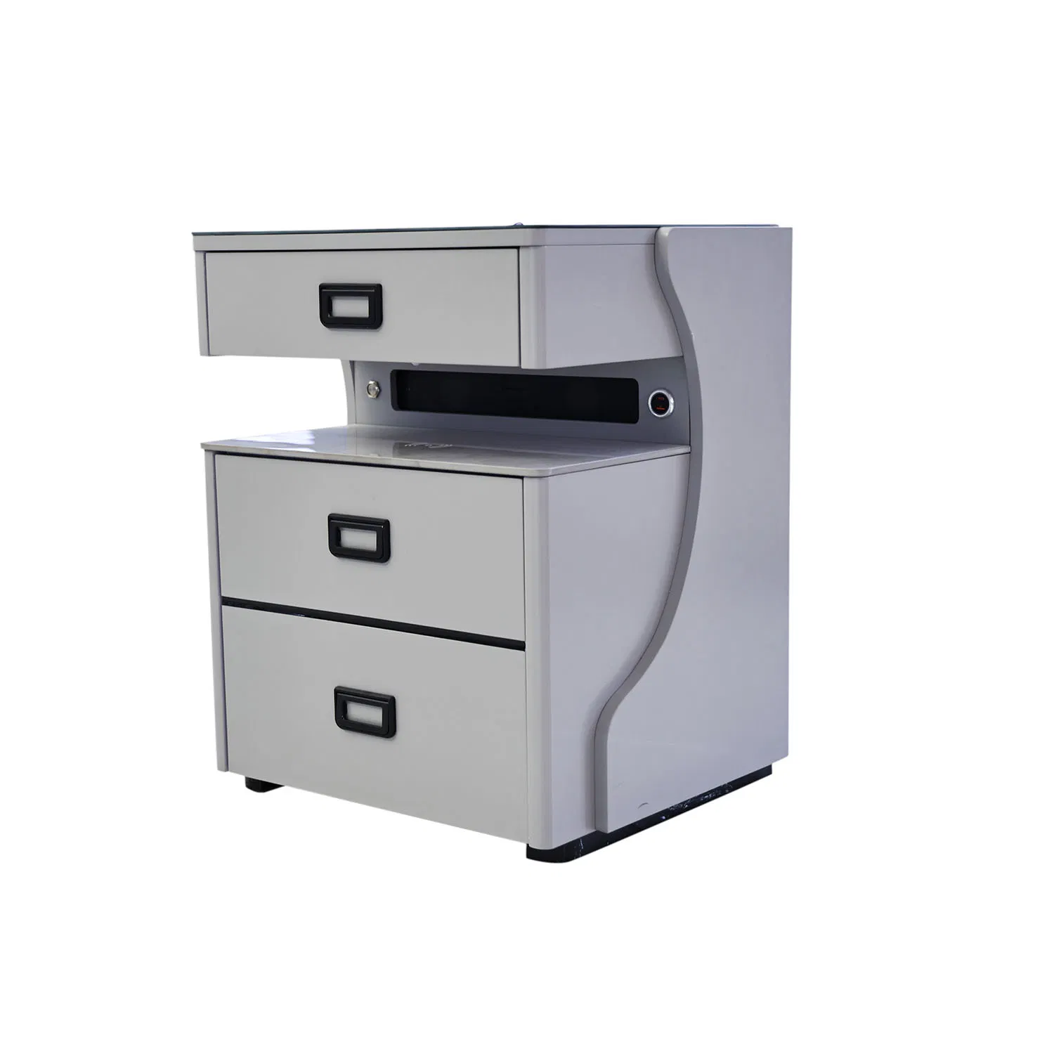 Modern Minimalist Bedside Table with Storage Drawer for Bedroom