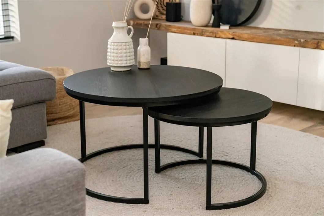 Round Metal Frame Coffee Table Detail