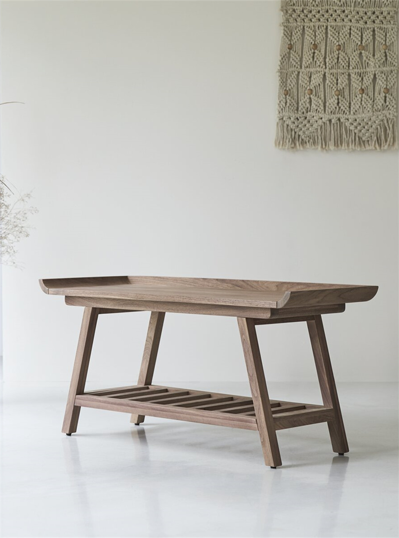 China Wholesale Modern Furniture Solid Walnut Low Console Table
