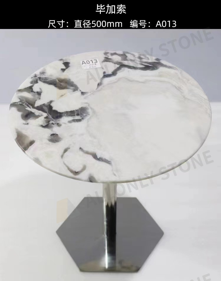 Bedside Sofa Small Accent Living Room Furniture Modern Marble Coffee Side Table with Stainless Leg