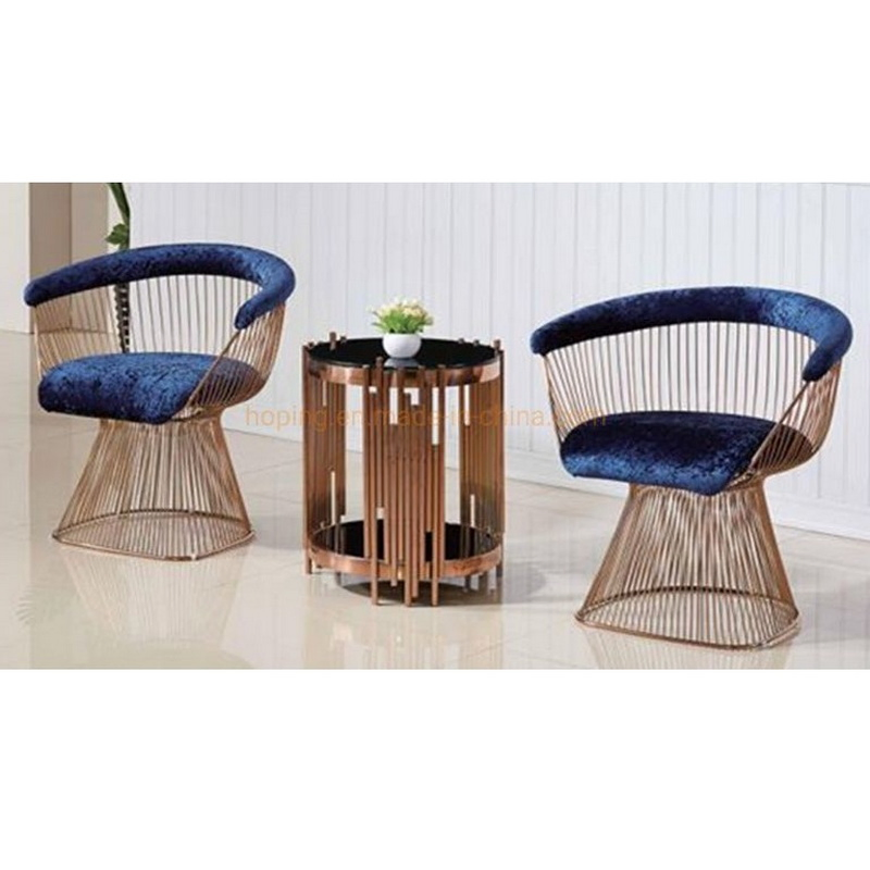 Hotel Furniture Balcony Multicolor Industrial Steel Wire Metal Coffee Dining Table Sid Table