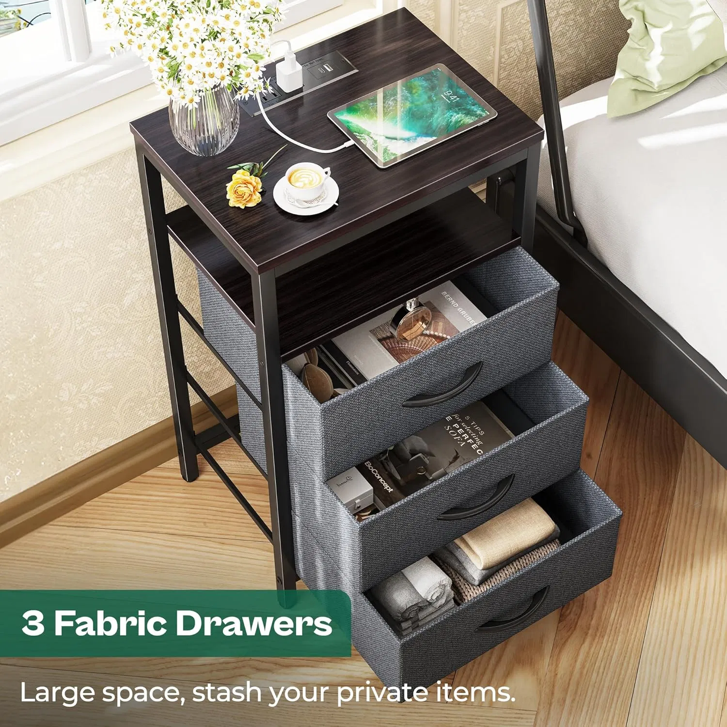 Hot Sale Factory Wholesale Modern Country Nightstand Bedside Table