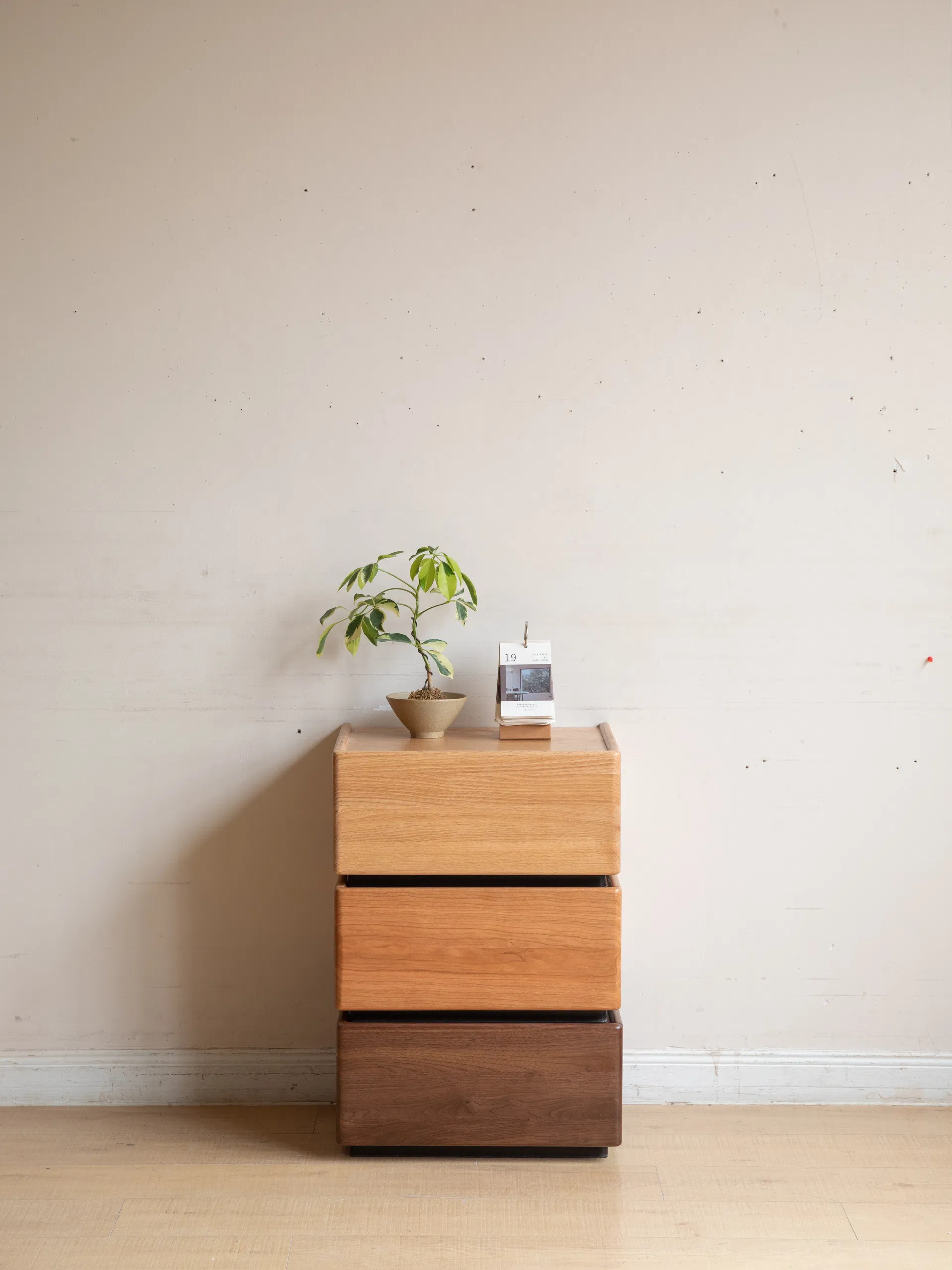 Solid Wood Nightstand View 4