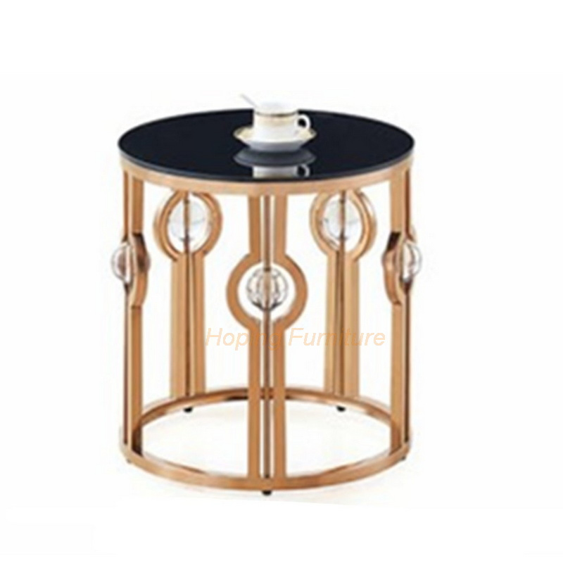 Stainless Steel Kmart Coffee Table Living Room Round Side Table Mable Top Small Nesting Coffee Tables for Villa and Hotel