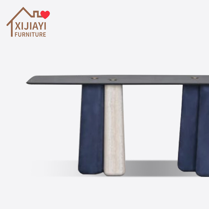 Xijiayi Custom Size Console Tables Made with Glass Countertop for Office Lobbies.