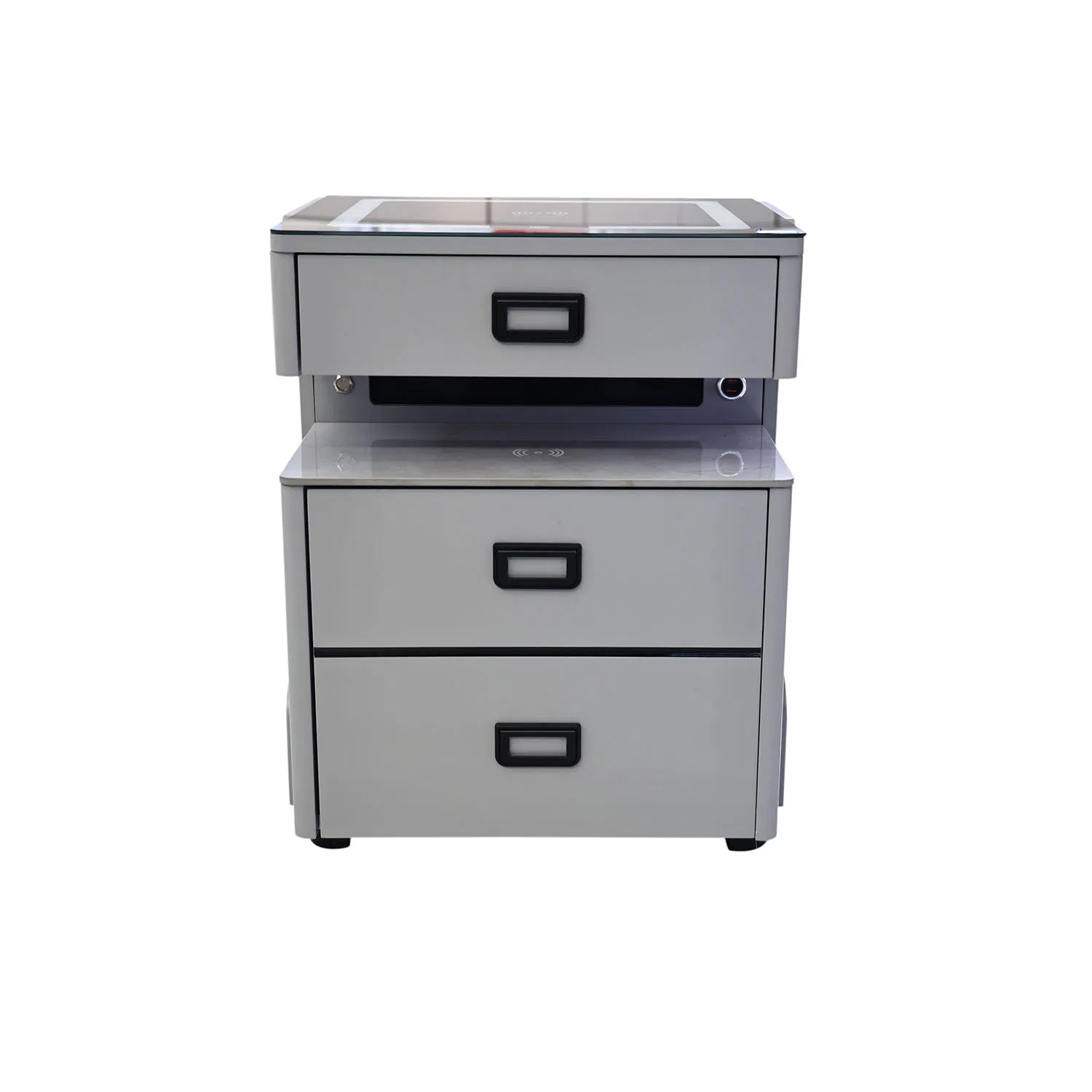 Modern Minimalist Bedside Table with Storage Drawer for Bedroom