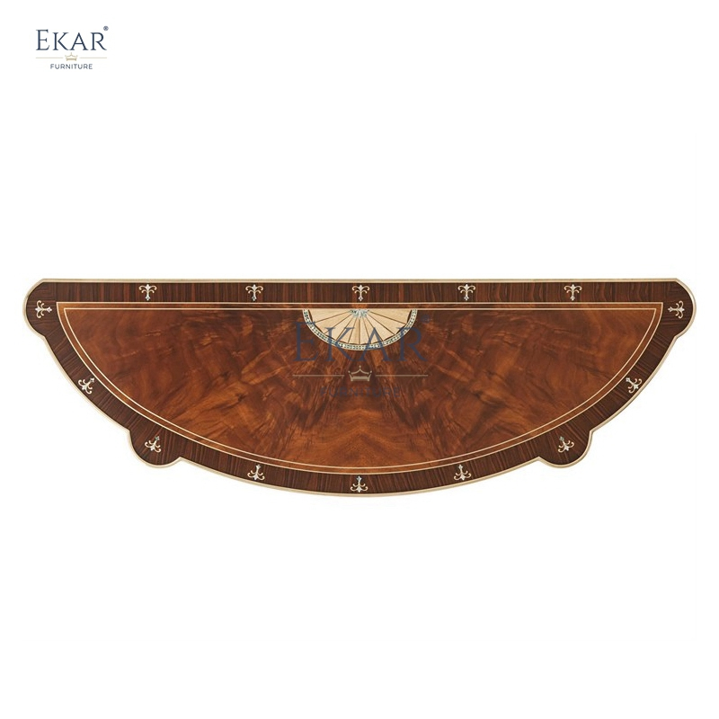 Classic Solid Wood Console Table with Carved Details for Entryway or Living Room