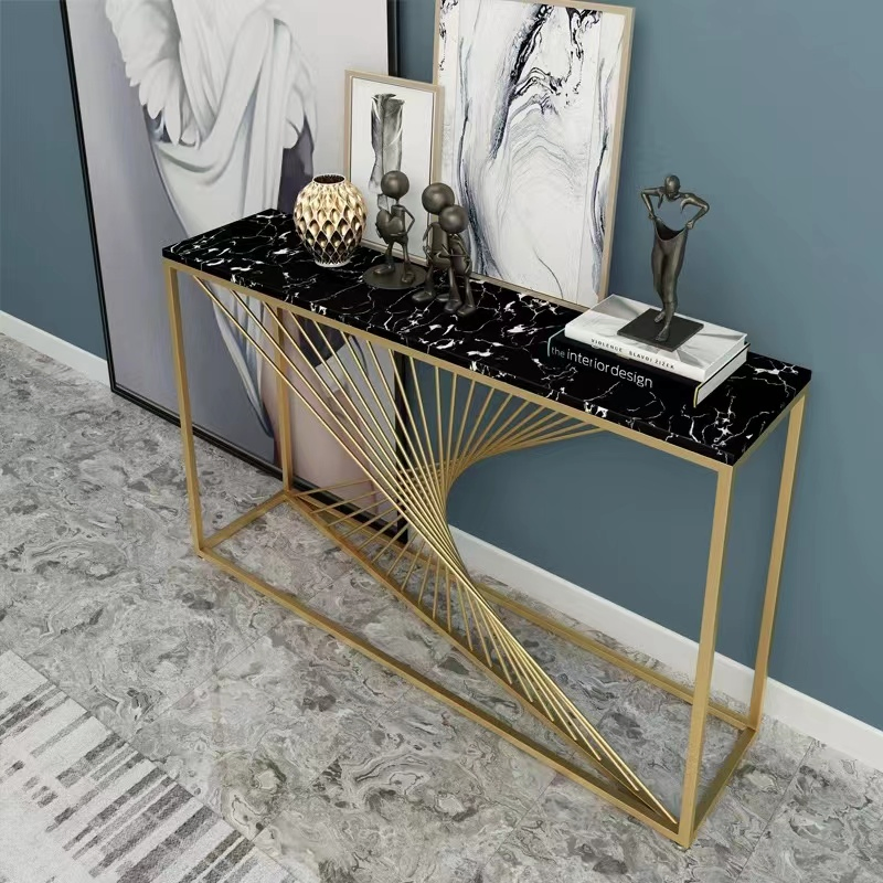 Modern Console Glass Living Room Bar Sofa Side Entrance Furniture Hotel Table