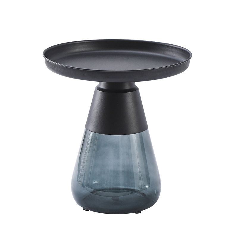 Small Coffee Table Round Simple Modern Unique Glass Corner Table