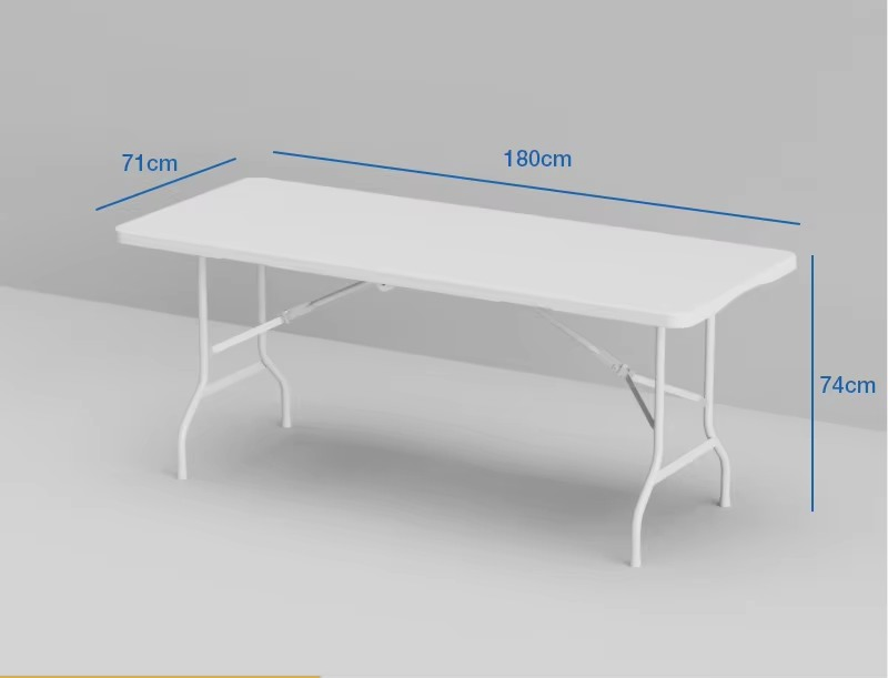 Morden Style 6FT Multi-Purpose Plastic Folding Table for Dining and Picnic Indoor and Outdoor Use