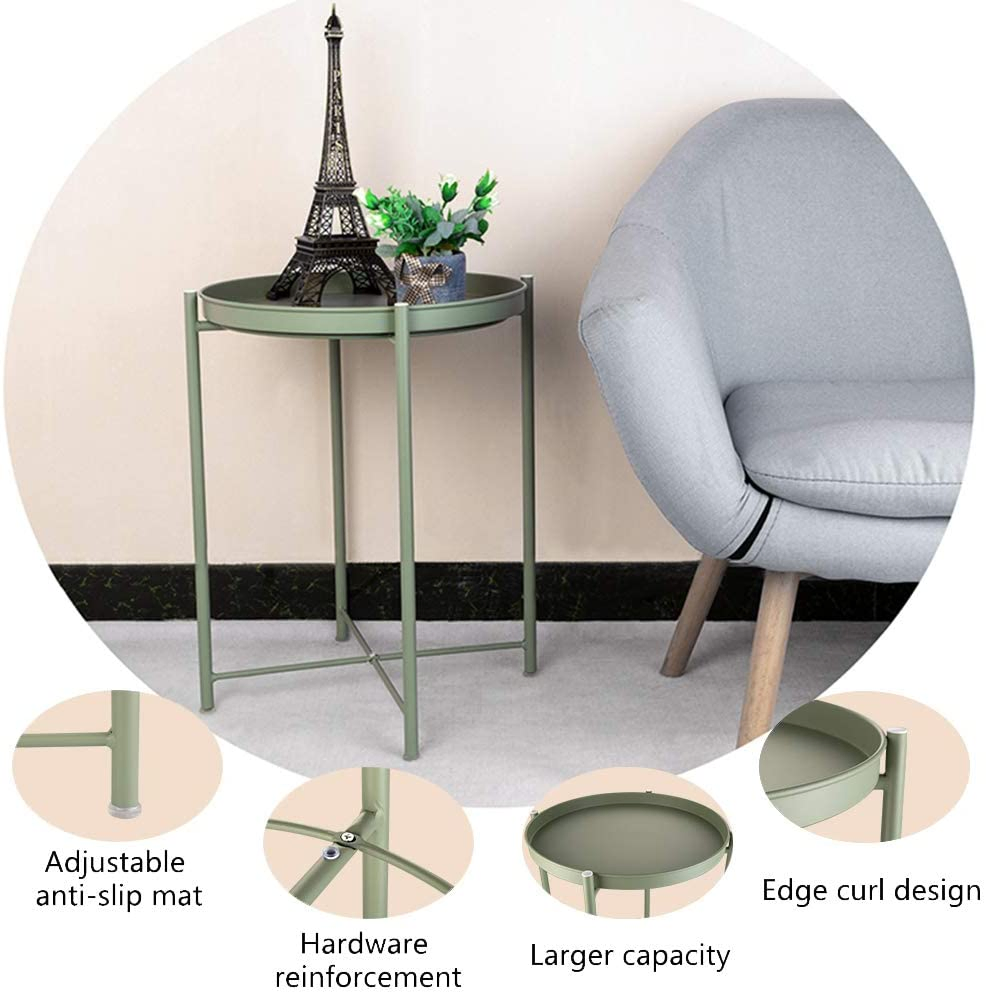 Modern Furniture Outdoor Patio Metal Food Storage Side Garden Coffee Table