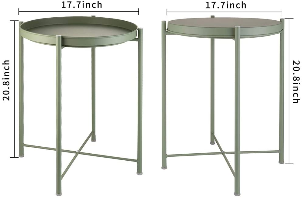 Modern Furniture Outdoor Patio Metal Food Storage Side Garden Coffee Table